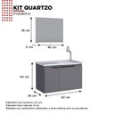 Ver imagem 4 de Gabinete para Banheiro com Espelho e Lavatorio Cinza