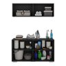 Conjunto Lavanderia Multiuso Armário Aéreo e Balcão 4 Portas Multimóveis Mp5054 Preto/branco - 4