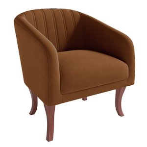 Poltrona Veludo com Apoio para os Braços Naty