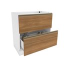 Ver imagem 2 de Balcão 2 Gavetas Kappesberg Celeste 100% Mdf Branco-nogueira 80cm