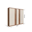 Ver imagem 4 de Guarda Roupa 258cm x 233,5cm Moderno Dormitorios Bege/Freijó/Off White