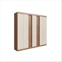 Ver imagem 3 de Guarda Roupa 258cm x 233,5cm Moderno Dormitorios Bege/Freijó/Off White