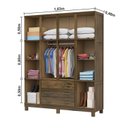 Ver imagem 2 de Guarda Roupa Casal 10 Portas 4 Espelhos 3 Gavetas e Pés Paris