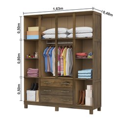 Guarda Roupa Casal 10 Portas 4 Espelhos 3 Gavetas e Pés Paris - 2