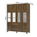Ver imagem 4 de Guarda Roupa Casal 10 Portas 4 Espelhos 3 Gavetas e Pés Paris