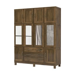 Guarda Roupa Casal 10 Portas 4 Espelhos 3 Gavetas e Pés Paris - 3