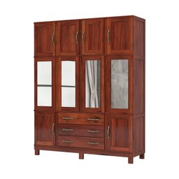 Guarda Roupa Casal 10 Portas 4 Espelhos 3 Gavetas e Pés Paris - 3