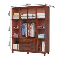Guarda Roupa Casal 10 Portas 4 Espelhos 3 Gavetas e Pés Paris - 2