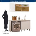 Ver imagem 4 de Lavanderia Modulada com Aéreo de Vidro Reflecta e Balcão sem Tampo Evidence