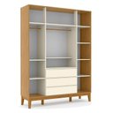 Ver imagem 2 de Guarda Roupa Infantil Nature Clean 4 Portas Freijó Off White Eco Wood – Matic