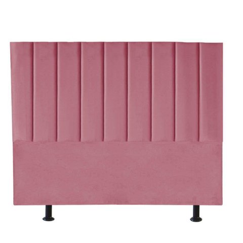 Cabeceira Estofada Carla 140cm Casal para Cama Colchão Box Quarto Suede Rosa Bebê - Aurora Line