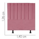 Ver imagem 3 de Cabeceira Estofada Carla 140cm Casal para Cama Colchão Box Quarto Suede Rosa Bebê - Aurora Line