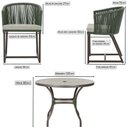 Ver imagem 2 de Mesa com 6 Cadeiras Jantar Noronha Marrom E3 Trama Original Verde