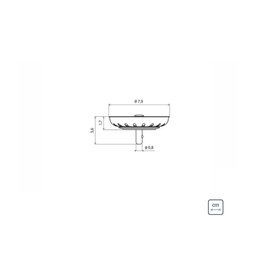 Tampa de Valvula Tramontina Luxo para Pias e Cubas 4 1-2" em Aço Inox e Polipropileno - 5