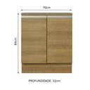 Ver imagem 3 de Balcão Armário de Cozinha 70 cm 2 Portas Rustic Glamy Madesa