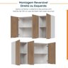 Cozinha Modulada 4 Peças sem Tampo 2 Aéreos 5 Portas e 2 Balcões Ipanema CabeCasa MadeiraOriginals - 14