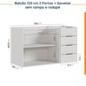 Cozinha Modulada 4 Peças sem Tampo 2 Aéreos 5 Portas e 2 Balcões Ipanema CabeCasa MadeiraOriginals - 16