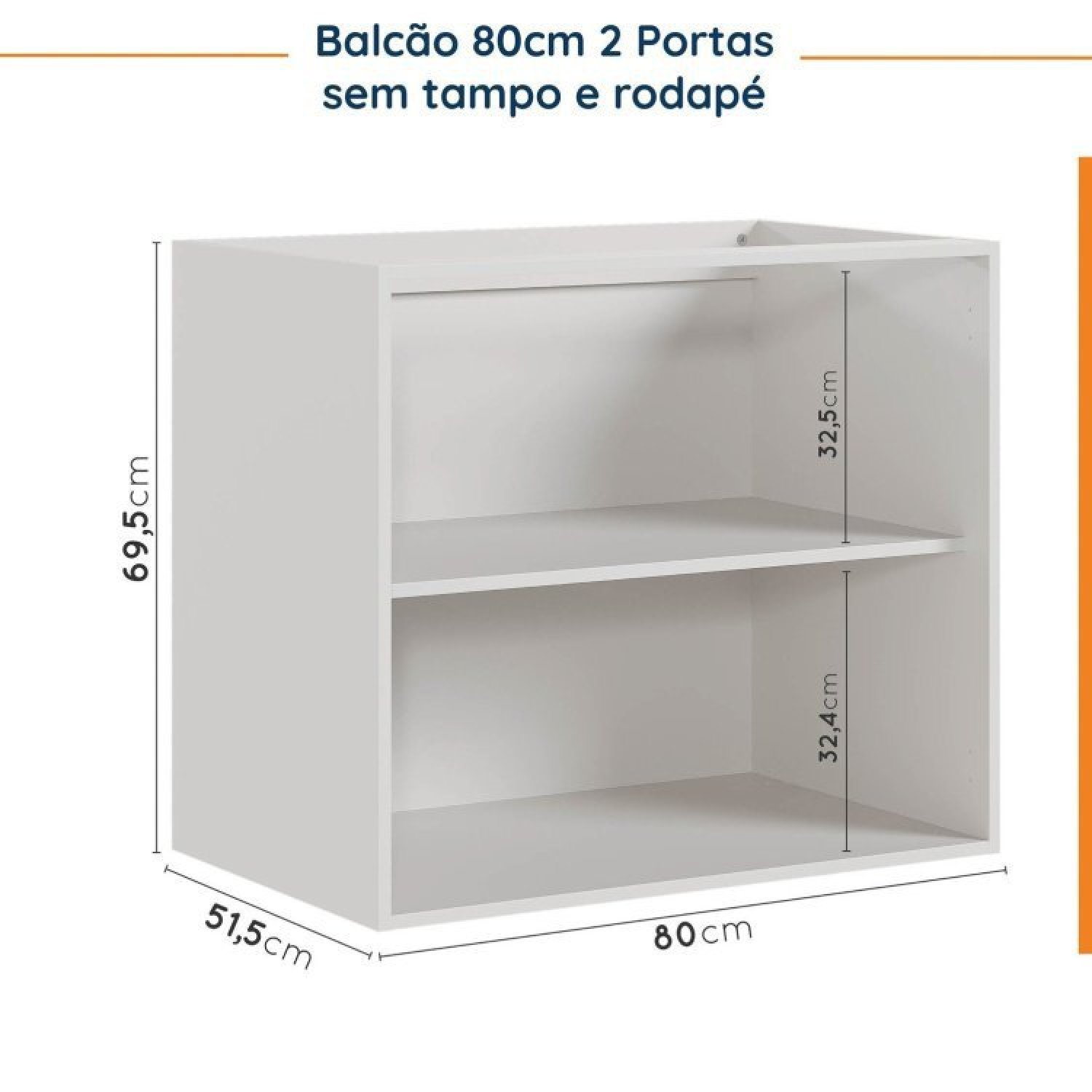 Cozinha Modulada 4 Peças sem Tampo 2 Aéreos 5 Portas e 2 Balcões Ipanema CabeCasa MadeiraMadeira - 15