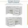 Cozinha Modulada 4 Peças sem Tampo 2 Aéreos 5 Portas e 2 Balcões Ipanema CabeCasa MadeiraOriginals - 17