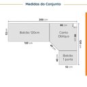 Ver imagem 4 de Cozinha Modulada 6 Peças com Tampo 3 Aéreos e 3 Balcões Ipanema CabeCasa MadeiraOriginals