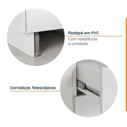 Cozinha Modulada 4 Peças com Tampo 2 Aéreos 5 Portas e 2 Balcões Ipanema CabeCasa MadeiraMadeira - 12