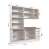 Cozinha Modulada 4 Peças com Tampo 2 Aéreos 5 Portas e 2 Balcões Ipanema CabeCasa MadeiraOriginals - 9