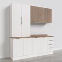 Ver imagem 3 de Cozinha Modulada 4 Peças com Tampo 2 Aéreos 5 Portas e 2 Balcões Ipanema CabeCasa MadeiraOriginals