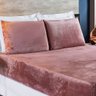 Jogo de Lençol Casal Biasoft Flannel 3 Peças - Rosê - 1