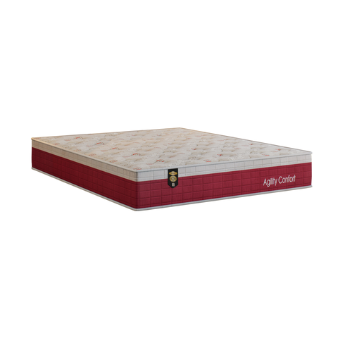 Colchão Casal Molas Pocket Ensacadasagility Comfort 33x138x188cm Orthoflex Vermelho/Branco