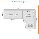 Ver imagem 4 de Cozinha Modulada 6 Peças Sem Tampo 3 Aéreos e 3 Balcões Ipanema CabeCasa MadeiraOriginals