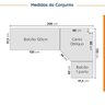 Cozinha Modulada 6 Peças Sem Tampo 3 Aéreos e 3 Balcões Ipanema CabeCasa MadeiraOriginals - 4