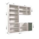 Ver imagem 4 de Cozinha Modulada 4 Peças sem Tampo 2 Aéreos 5 Portas e 2 Balcões Ipanema CabeCasa MadeiraOriginals V