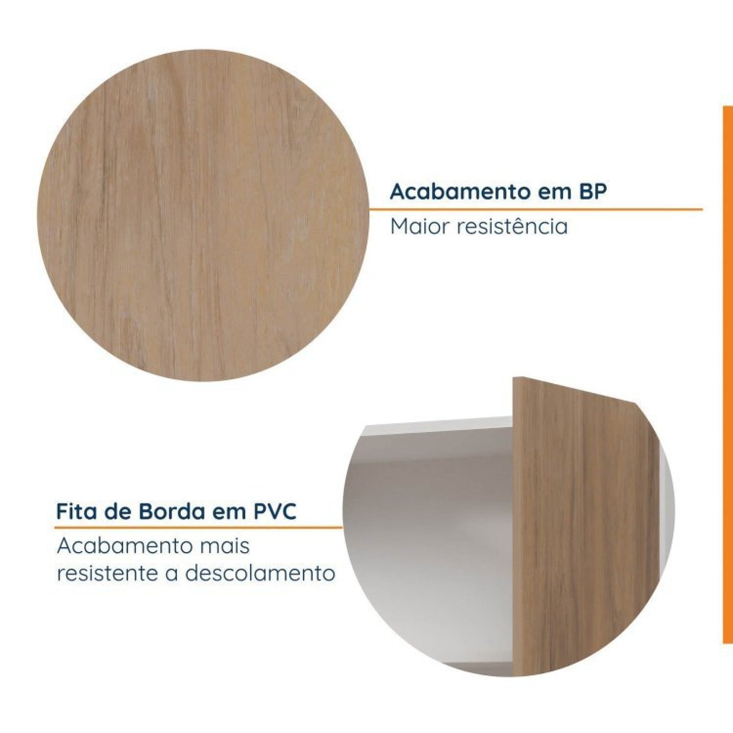 Cozinha Modulada 4 Peças sem Tampo 2 Aéreos 5 Portas e 2 Balcões Ipanema CabeCasa MadeiraMadeira - 9