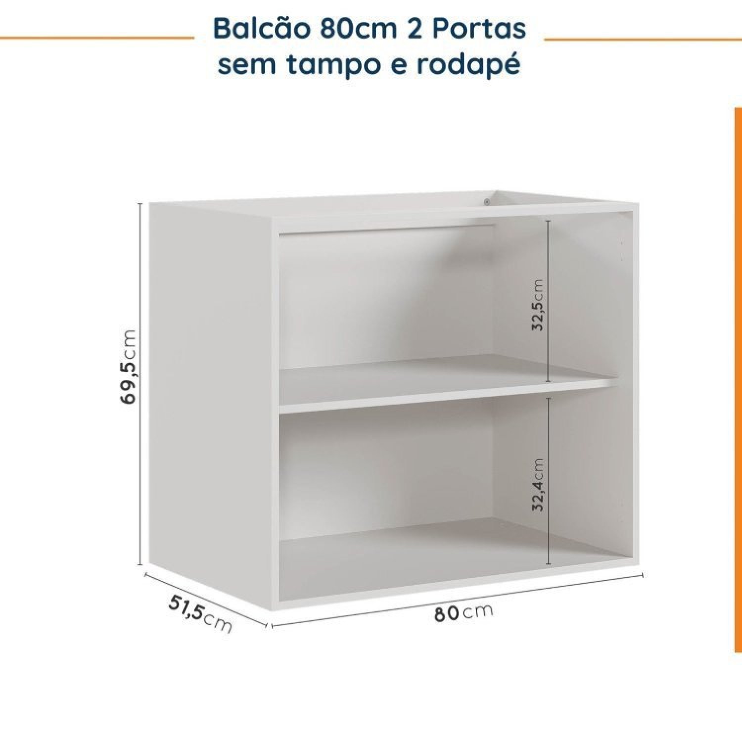 Cozinha Modulada 4 Peças sem Tampo 2 Aéreos 5 Portas e 2 Balcões Ipanema CabeCasa MadeiraMadeira - 15