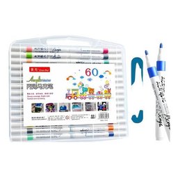Super Kit Estojo Canetinhas Profissional Permanente Ponta Dura 1°linha Touch 60 Cores Acrilic Maker - 6