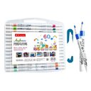 Ver imagem 6 de Super Kit Estojo Canetinhas Profissional Permanente Ponta Dura 1°linha Touch 60 Cores Acrilic Maker