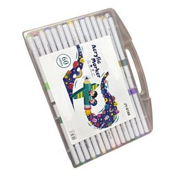 Super Kit Estojo Canetinhas Profissional Permanente Ponta Dura 1°linha Touch 60 Cores Acrilic Maker - 5