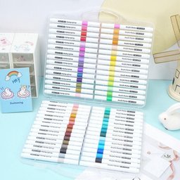 Super Kit Estojo Canetinhas Profissional Permanente Ponta Dura 1°linha Touch 60 Cores Acrilic Maker - 14