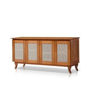 Buffet Aparador Madeira Deltan 04 Portas Castanho Atraente