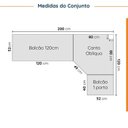 Ver imagem 4 de Cozinha Modulada 6 Peças com Tampo 3 Aéreos e 3 Balcões Ipanema CabeCasa MadeiraOriginals