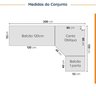 Cozinha Modulada 6 Peças com Tampo 3 Aéreos e 3 Balcões Ipanema CabeCasa MadeiraOriginals - 4