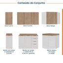 Ver imagem 4 de Cozinha Planejada 6 Peças com Tampo 3 Aéreos e 3 Balcões Ipanema CabeCasa MadeiraOriginals Marrom/Acá