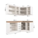 Ver imagem 5 de Cozinha Planejada 6 Peças com Tampo 3 Aéreos e 3 Balcões Ipanema CabeCasa MadeiraOriginals Marrom/Acá