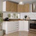 Ver imagem 1 de Cozinha Planejada 6 Peças com Tampo 3 Aéreos e 3 Balcões Ipanema CabeCasa MadeiraOriginals Marrom/Acá