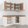 Cozinha Modulada 6 Peças com Tampo 3 Aéreos e 3 Balcões Ipanema CabeCasa MadeiraOriginals - 11
