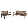 Conjunto Bancos 2 e 3 Lugares Madeira Maciça Yescasa - 2