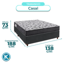 Ver imagem 3 de Conjunto Cama Box Cinza Casal + Colchão D33 Iso100 Ortobom