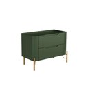 Ver imagem 2 de Mesa de Cabeceira 51cm com 2 Gavetas e Pés em Metal 100% MDF