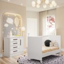 Ver imagem 2 de Quarto de Bebê com Berço Mini Cama e Cômoda 4 Gavetas 1 Porta Q Encanto