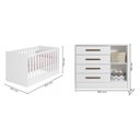 Ver imagem 4 de Quarto de Bebê com Berço Mini Cama e Cômoda 4 Gavetas 1 Porta Q Encanto